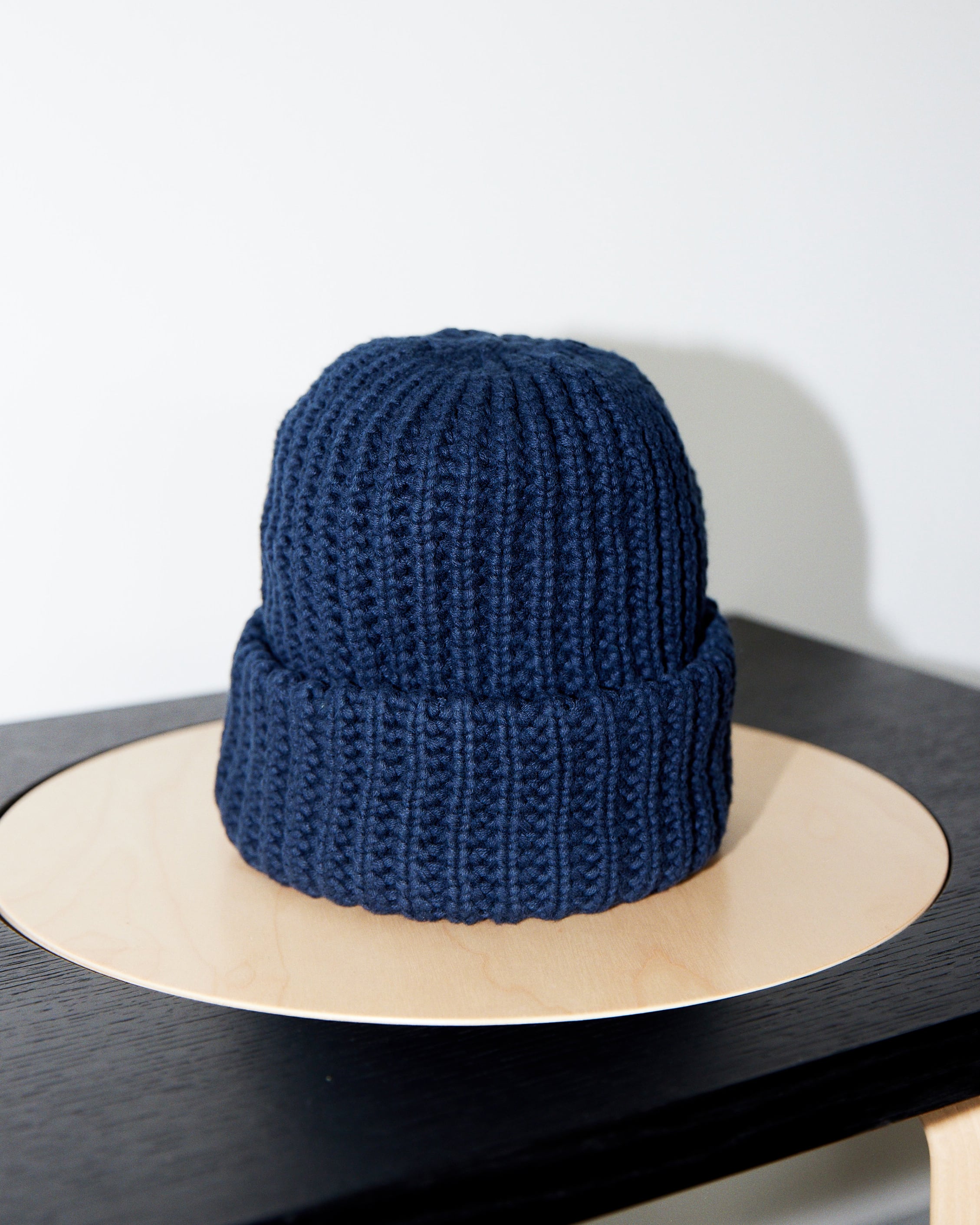 everyone COMESANDGOES cotton big knit cap (NAVY)