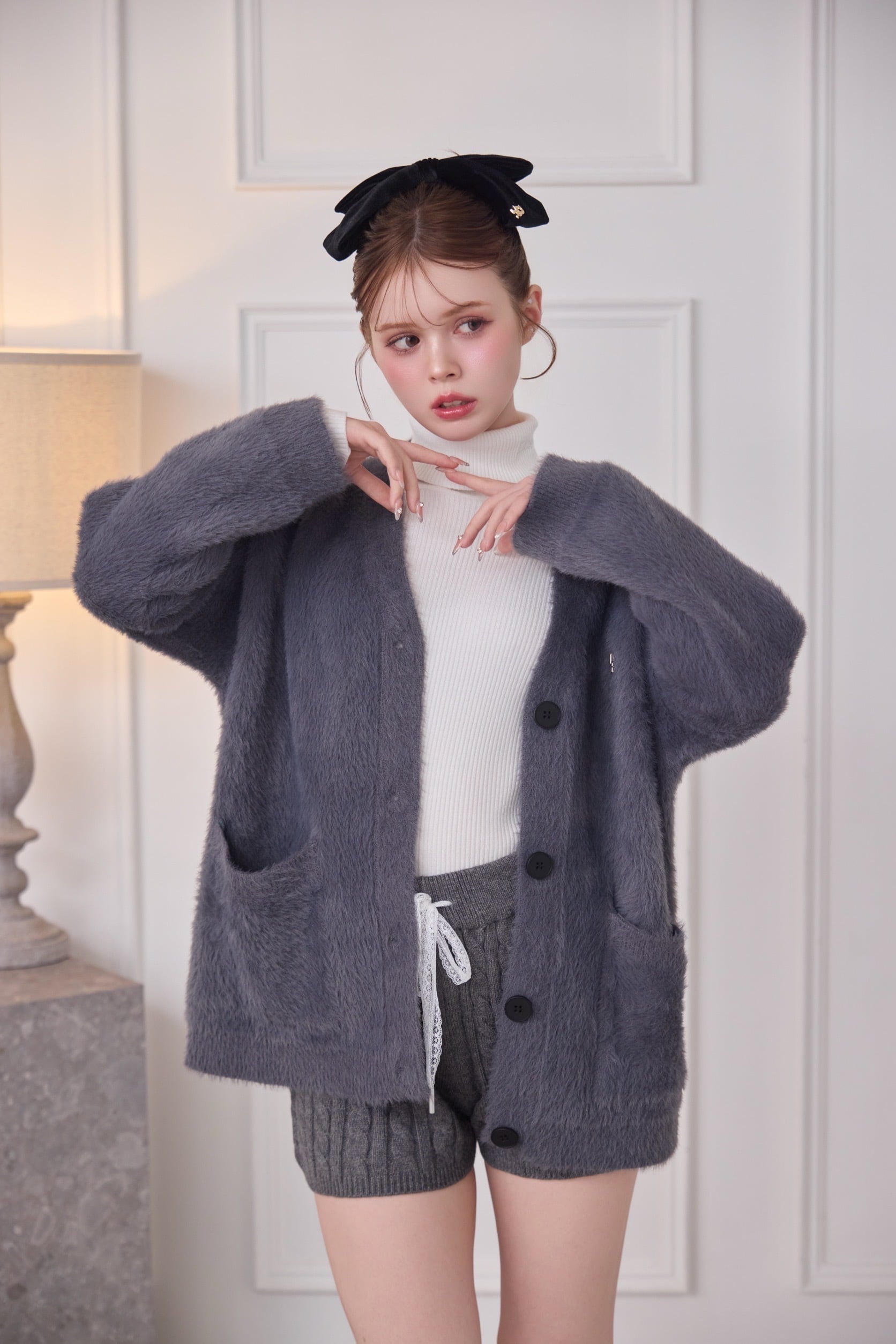 DR shaggy over cardigan | Désir et Raison