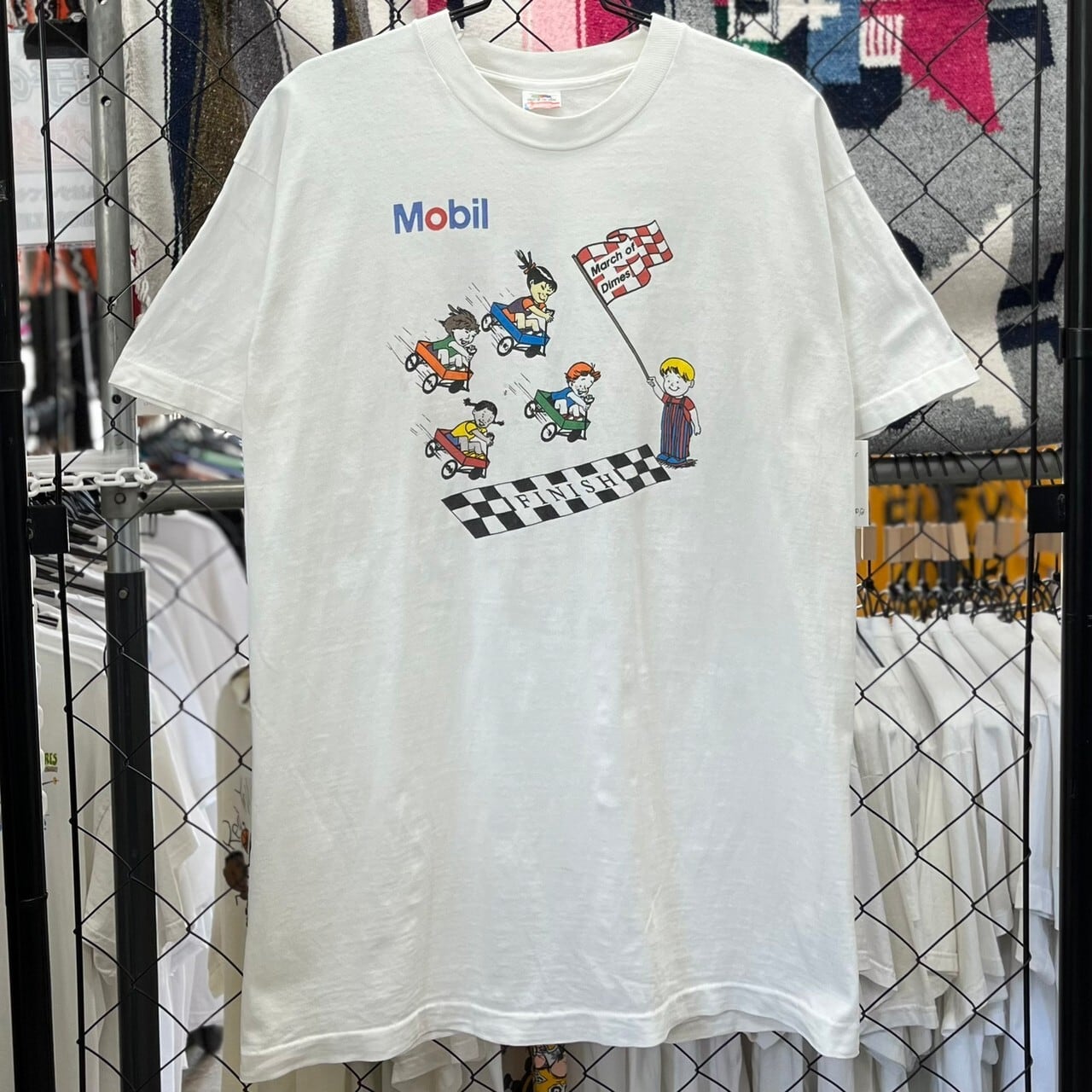 90s USA製 企業系 サイクリング デザインプリント 半袖Tシャツ