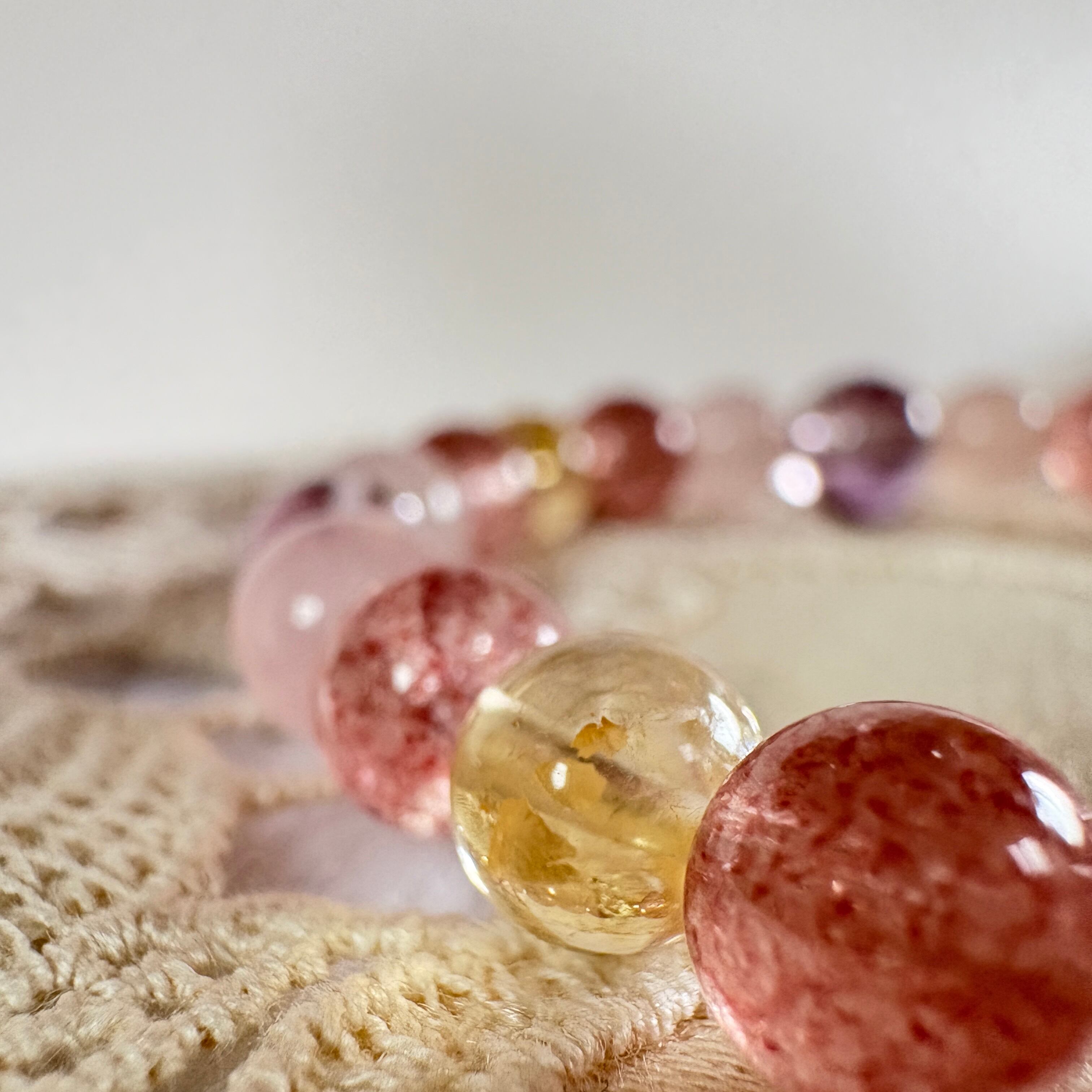 ストロベリークォーツ×ローズクォーツ×ラベンダーアメジスト｜心を癒す