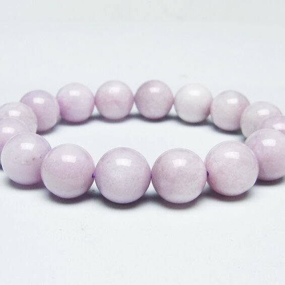 クンツァイト ブレスレット 14mm ミルキークンツァイト ブレス 一点物 メール便可 [M便 1/10] 111-46435