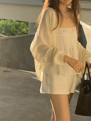 [OUNCE] paper sheer cardigan