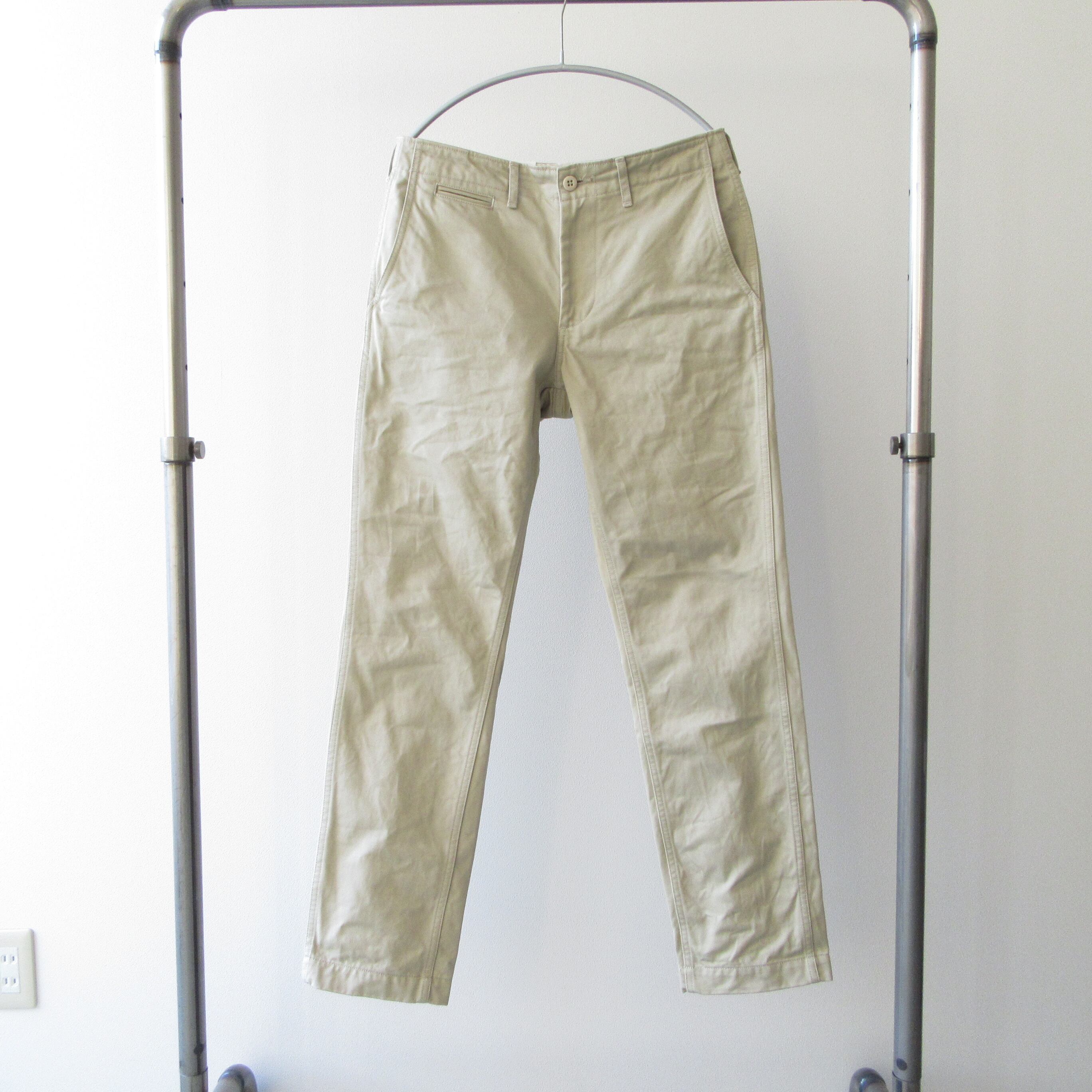 FOB FACTORY ナロー U.S トラウザーズ ベージュ | セレクトショップen
