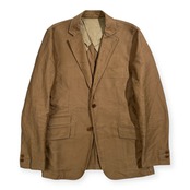 ADAM ET ROPE アダムエロペ コットン モールスキン 段返り3B テーラードジャケット 40 /ベージュ系/ワーク/日本製