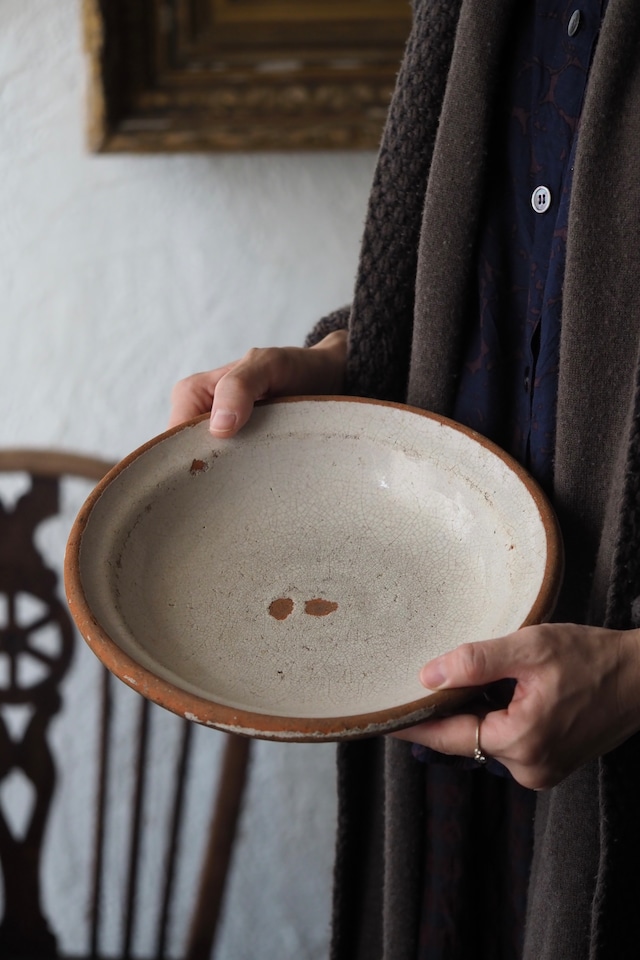 丸いキュノワールボウル No.1-antique pottery bowl