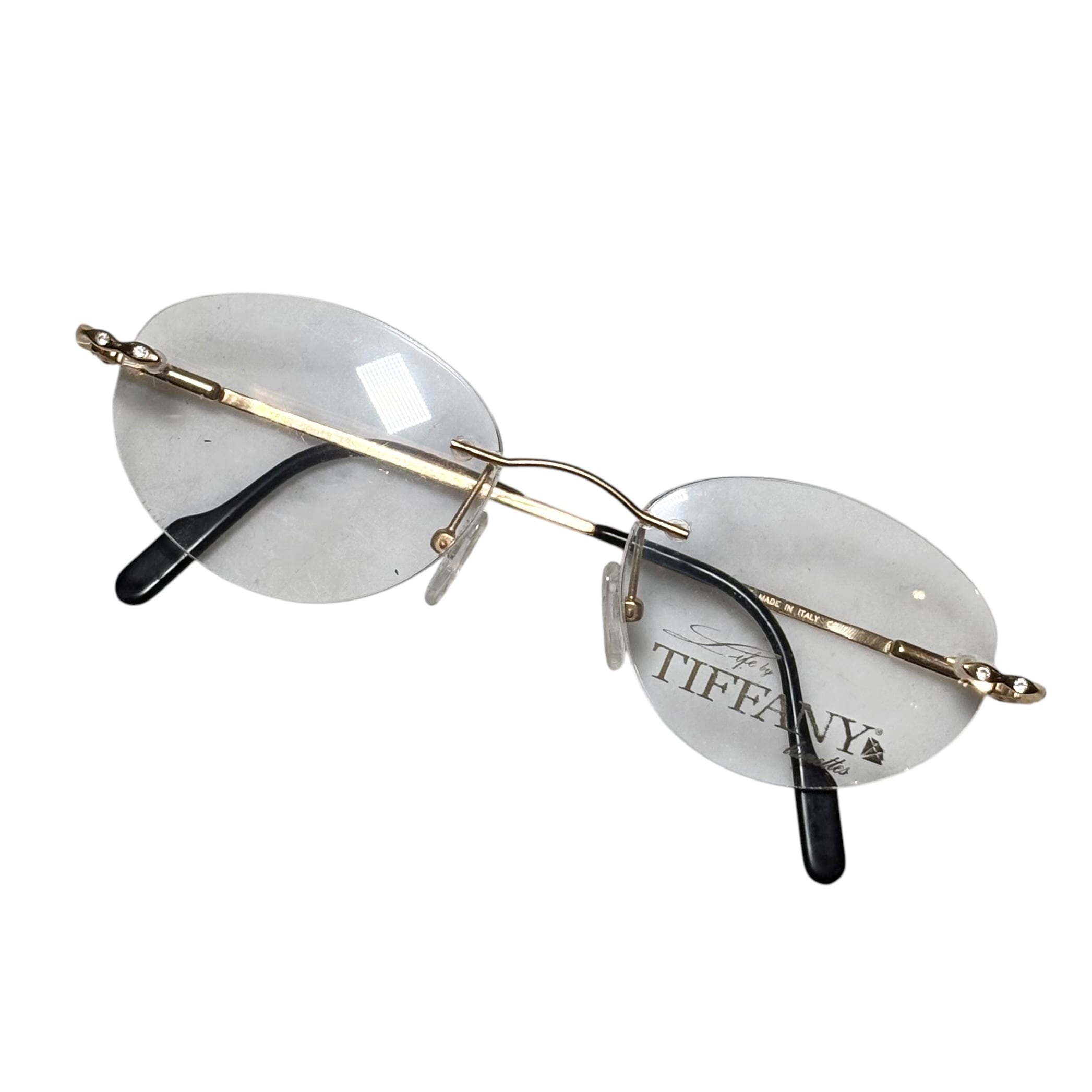 nos) vintage TIFFANY LUNETTES 23k gold plated glasses “T660