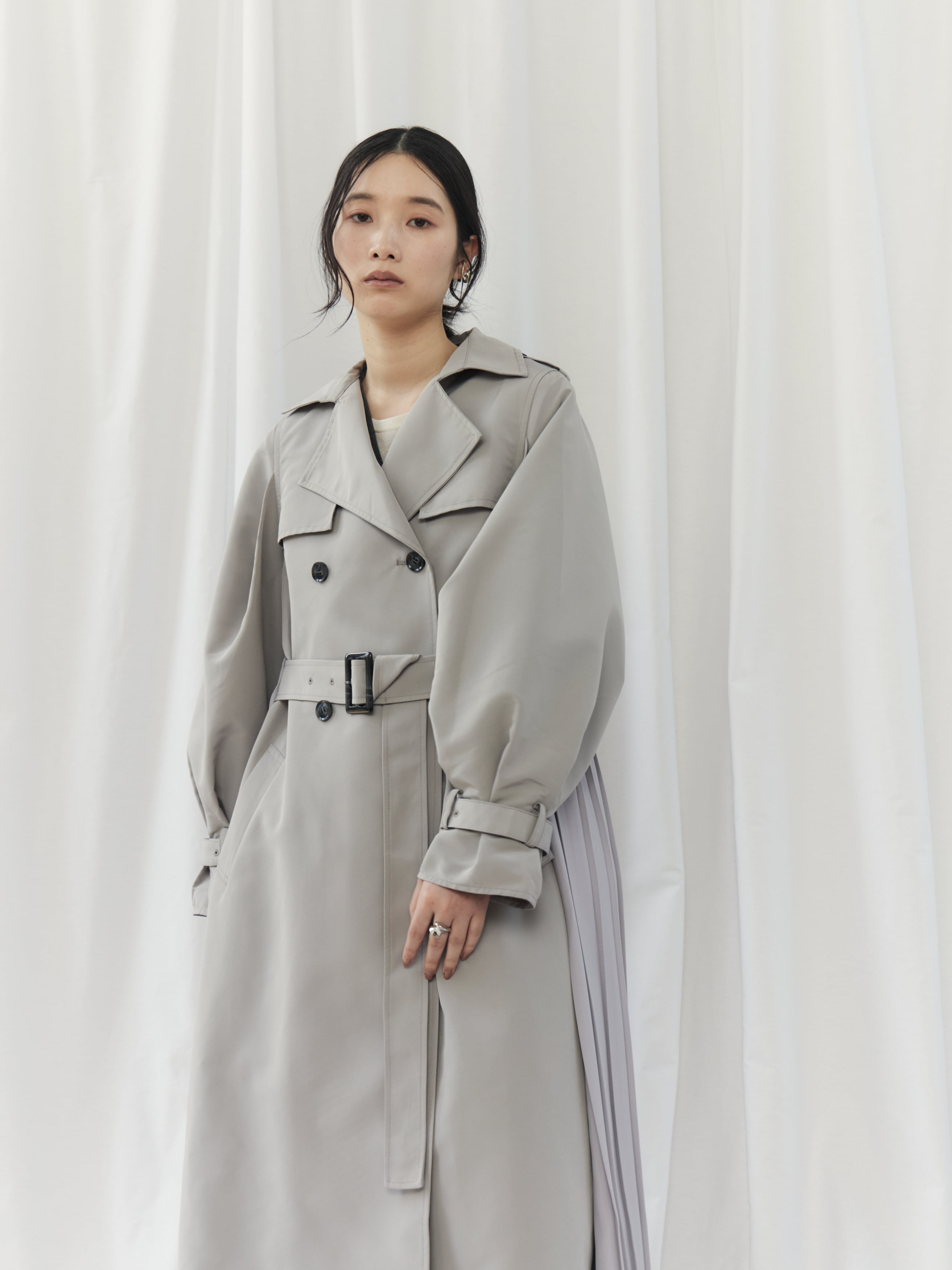 BACK PLEATED COAT（ﾊﾞｯｸﾌﾟﾘｰﾂｺｰﾄ）【3676101】 | CIEL'AIR