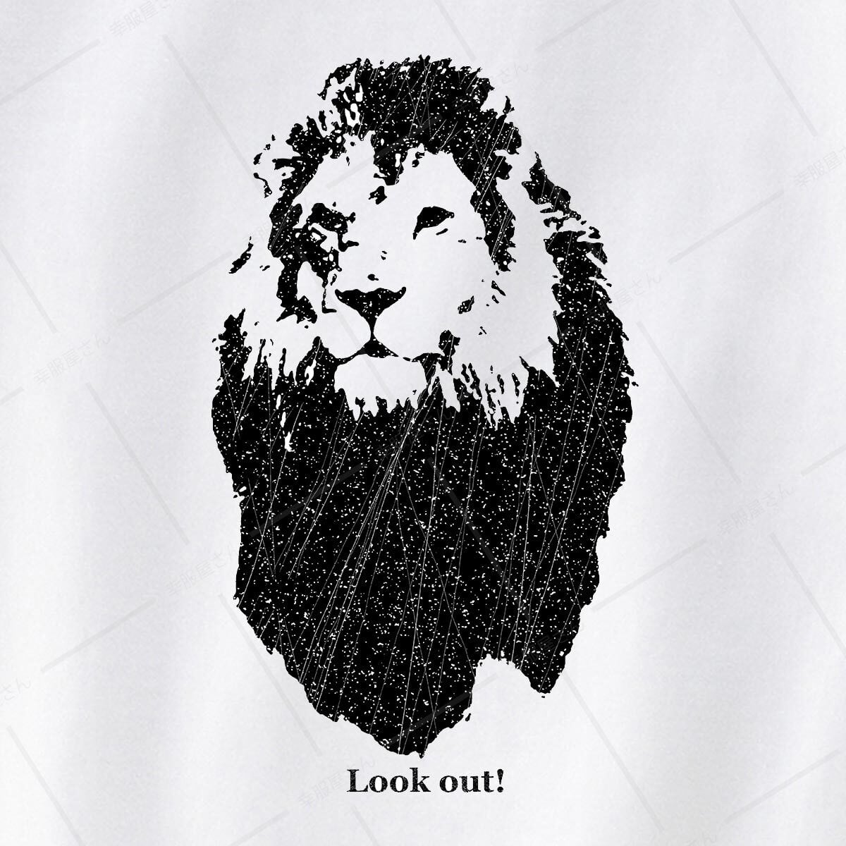Lion ライオン シルエットTシャツ AM11 アニマル サファリTシャツ 百獣の王ライオン