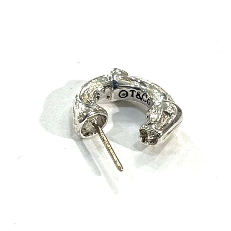 希少【TIFFANY&CO.】2701 バンブー フープ ピアス SV925 シルバー925