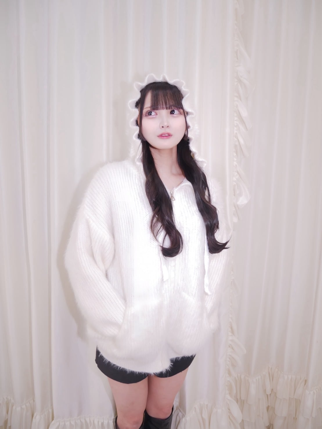 Mel. snow man hoodie knit