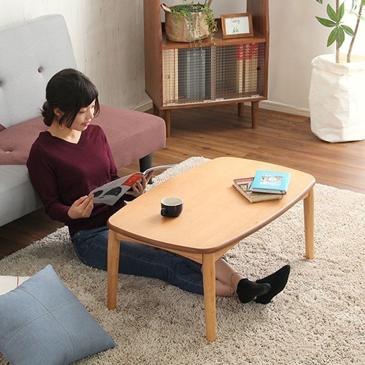 こたつテーブル長方形 おしゃれなアルダー材使用継ぎ足タイプ こたつ こたつテーブル