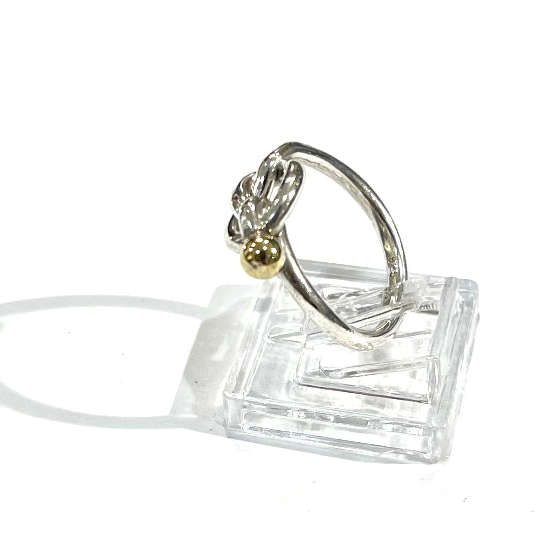 ヴィンテージ 18k×925 ツイストリング コンビ TIFFANY&CO】【11-12号】2708 コンビ 結コンビツイストノットリング