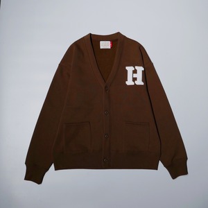 ( BROWN ) H WAPPEN SWEAT CARDIGAN