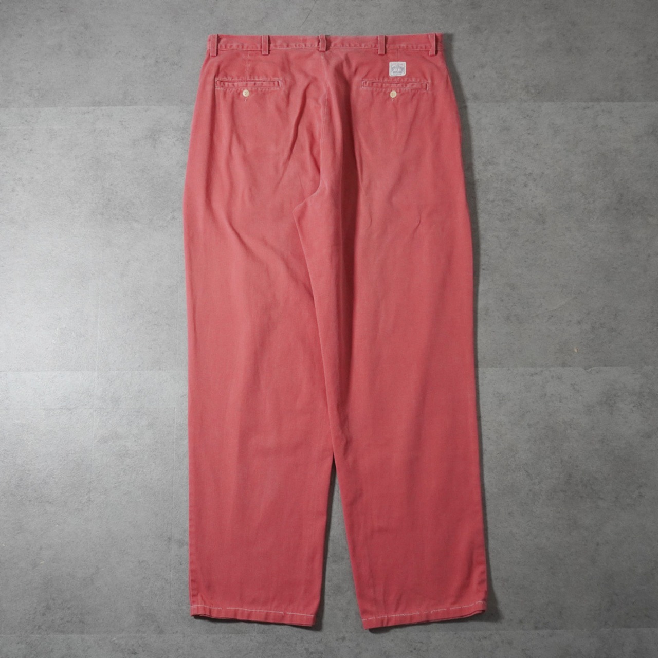 90s 初期型 USA製 Polo by Ralph Lauren POLO CHINO "No pleats" "Nantucket Red" [W38L31相当] 古着 - 3
