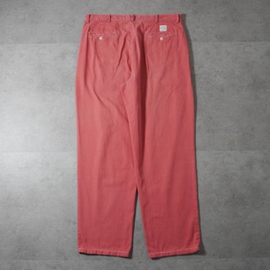 90s 初期型 USA製 Polo by Ralph Lauren POLO CHINO "No pleats" "Nantucket Red" [W38L31相当] 古着