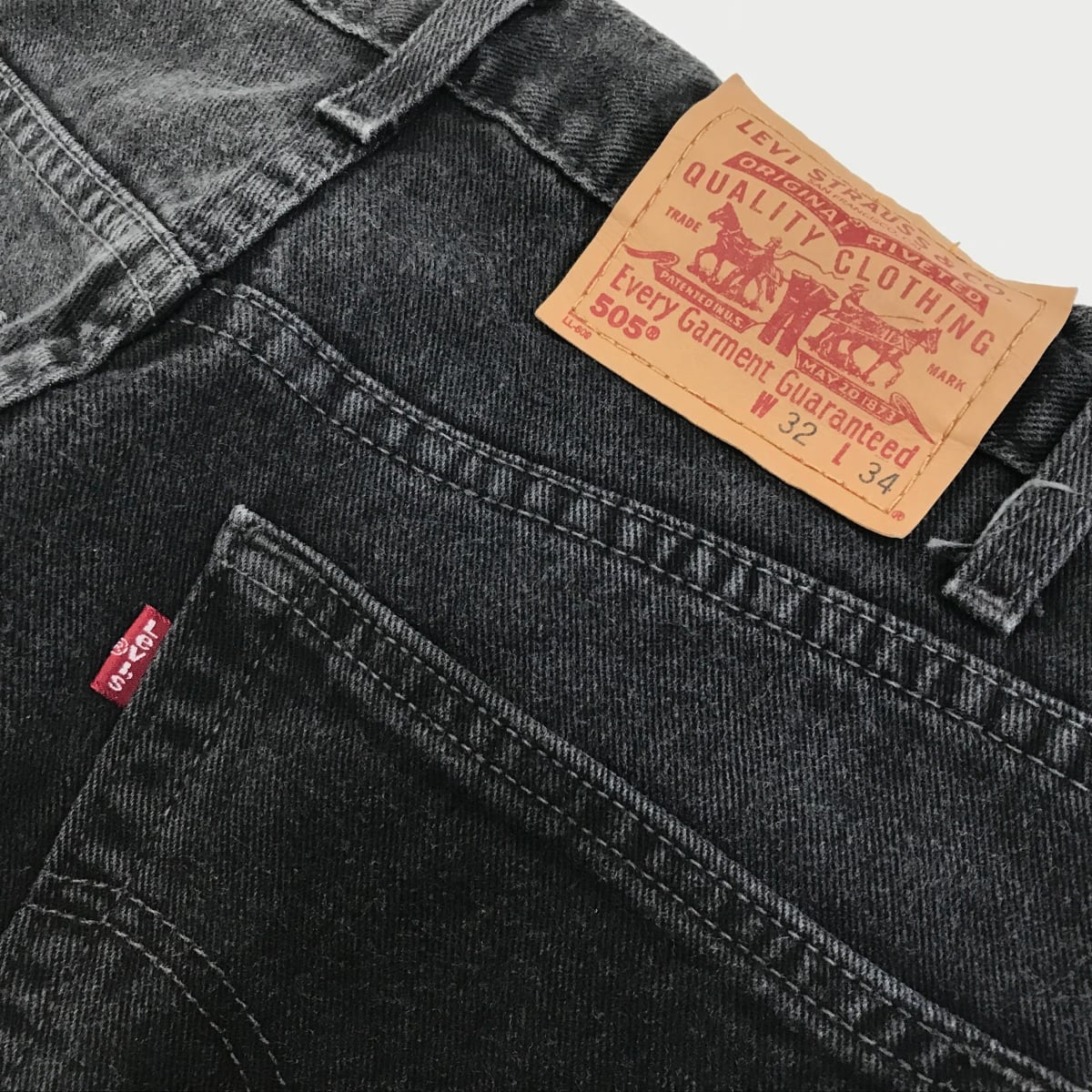 ひ*。様 ビンテージ 古着 リーバイス505 ブラックデニムジーンズ W36L2