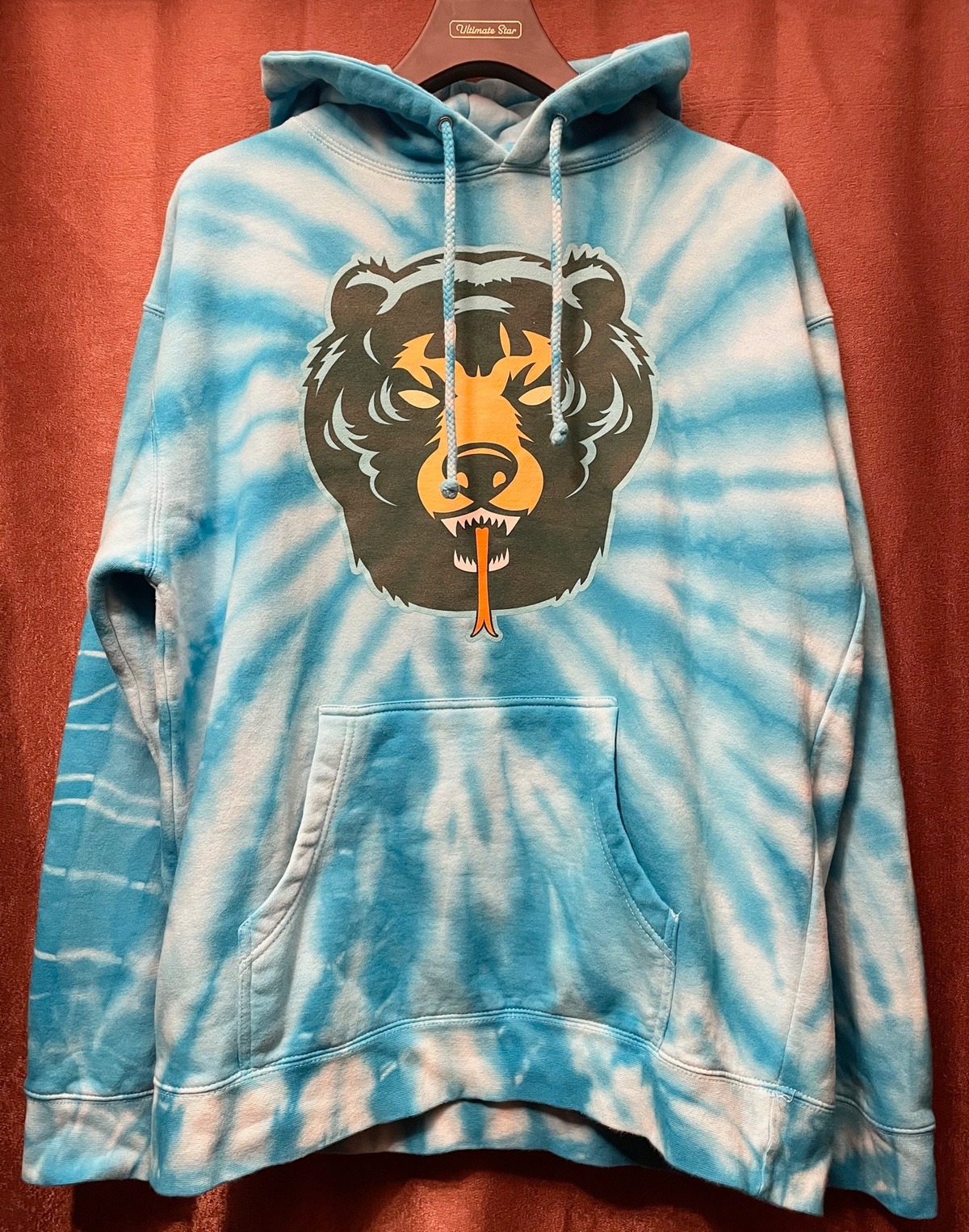 MADE IN USA製 MISHKA タイダイ染めプルオーバーパーカー ブルー M 