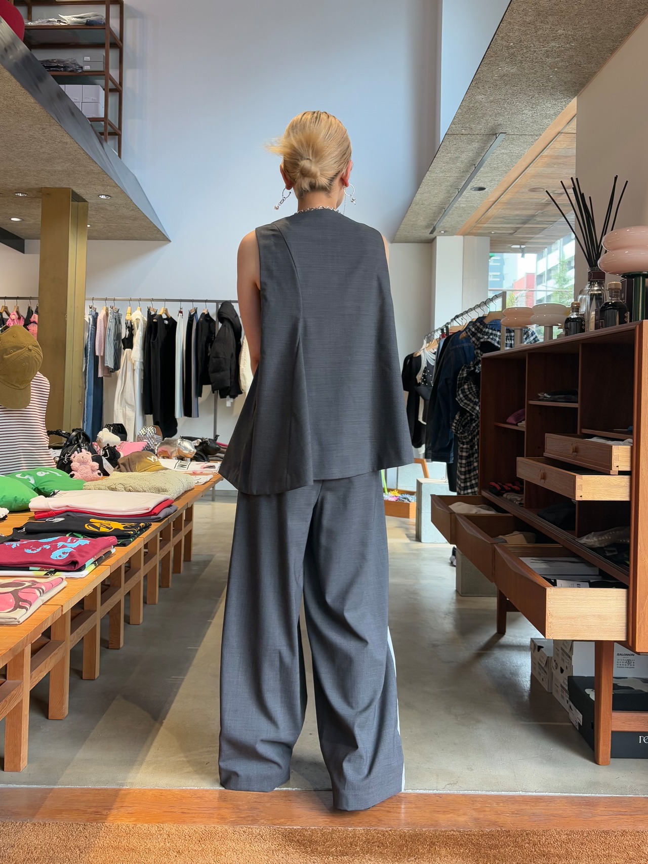 【25AW】ENFOLD エンフォルド / SHIRT-LAYERED WIDE-PANTS - 4