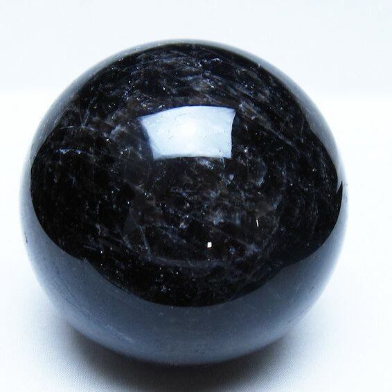 モリオン 黒水晶 丸玉 88mm スフィア 一点物 151-9334