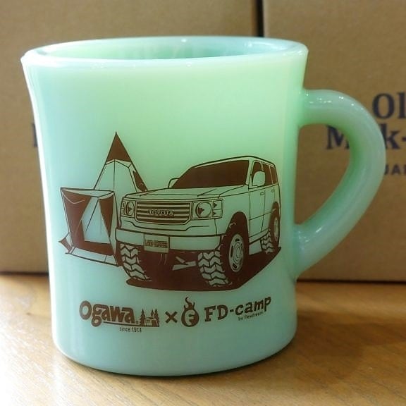 Olde Milk Glass】ランクル ogawa×FD-campマグカップ ジェード Olde Milk Glass】ランクル ogawa×FD-campマグカップ ジェード