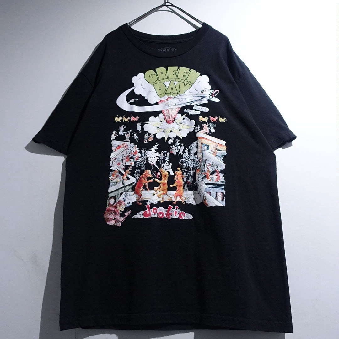 "Green Day" Black Print Design Band T-Shirt