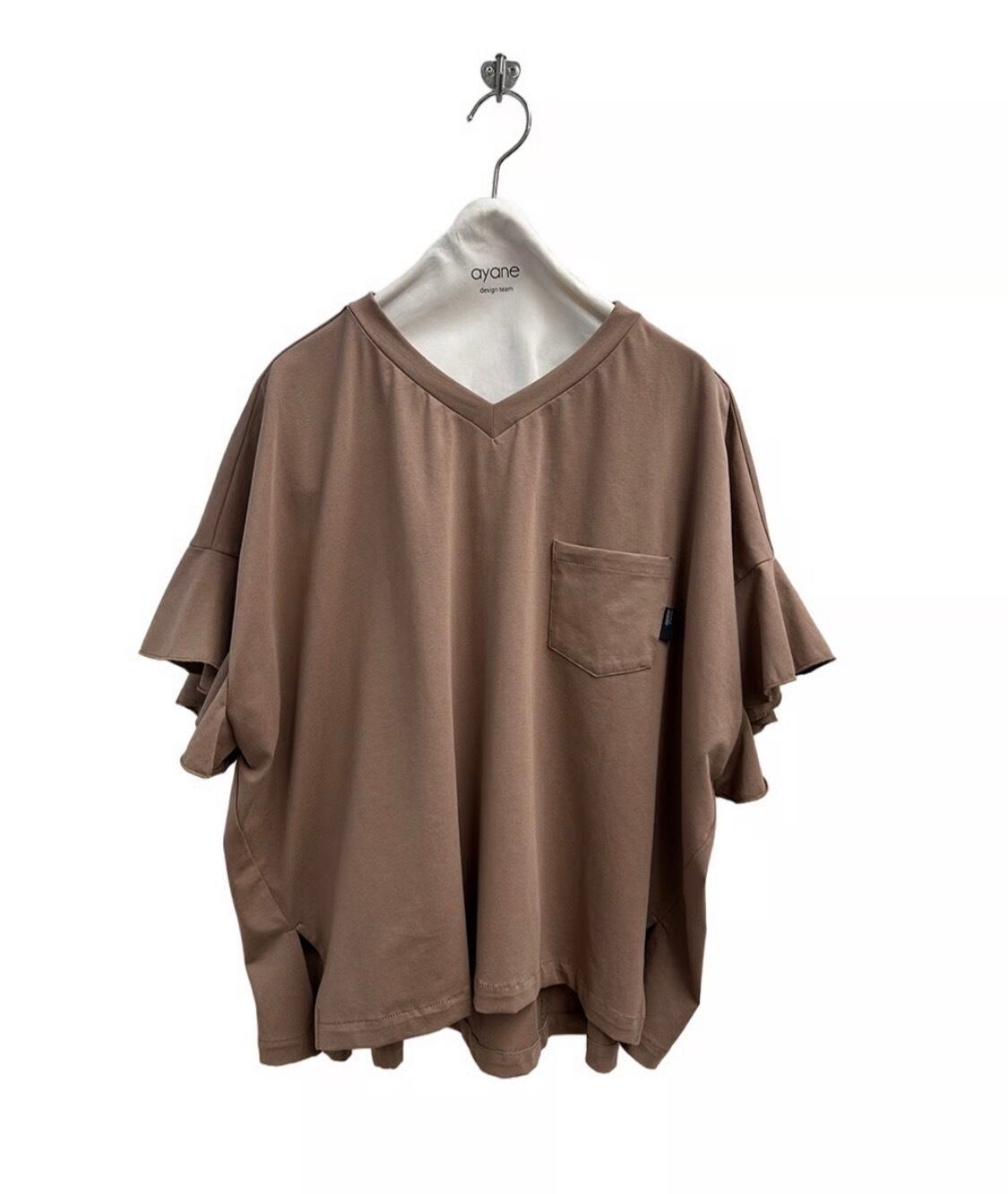 ayane】 26/1月展 ラッフルスリーブⅤネックTシャツ 826527 | Posie