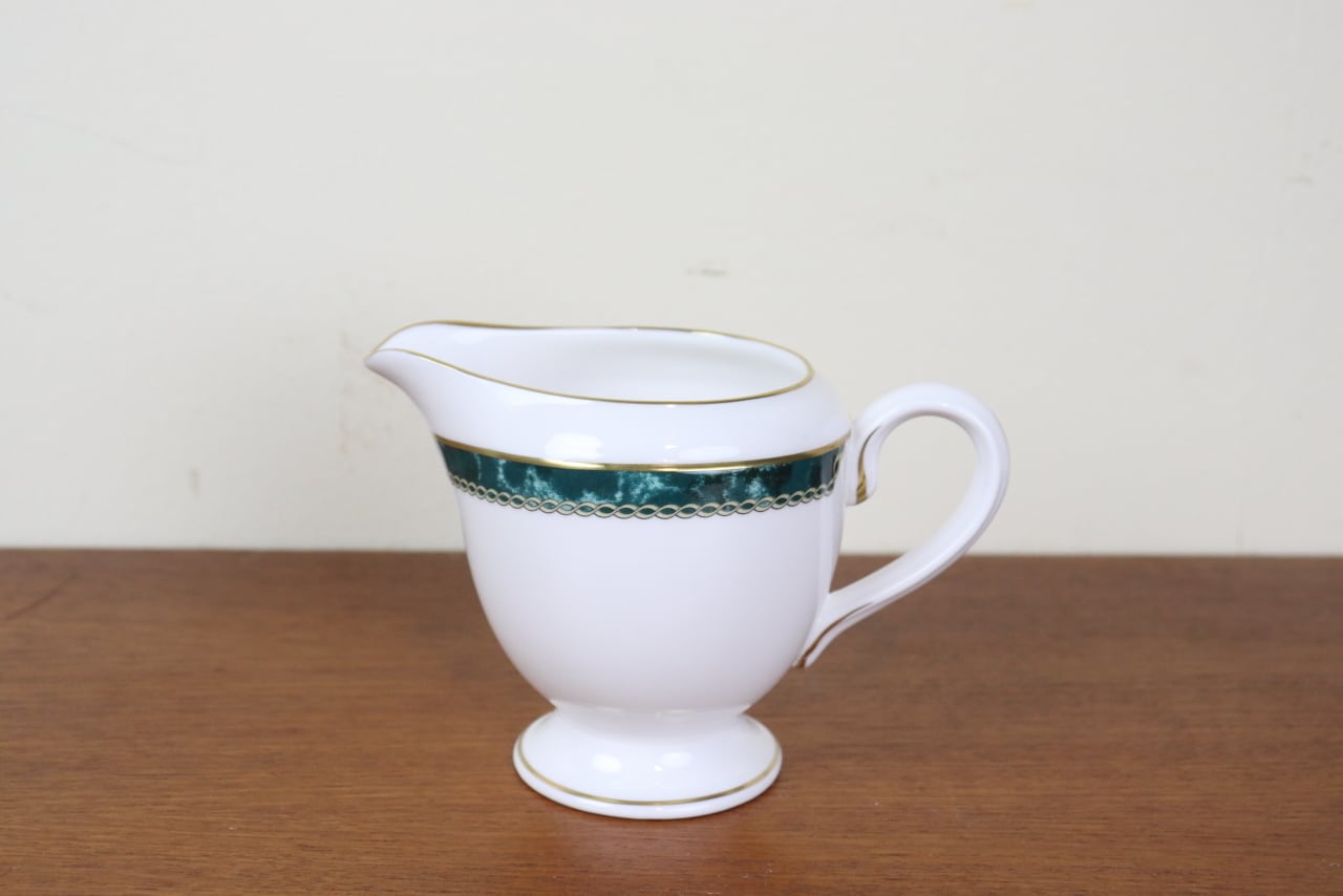 ロイヤルウースターミルクポット  Worcester ロイヤルウースター ティーポット コーヒーポット 緑グリーン 花柄