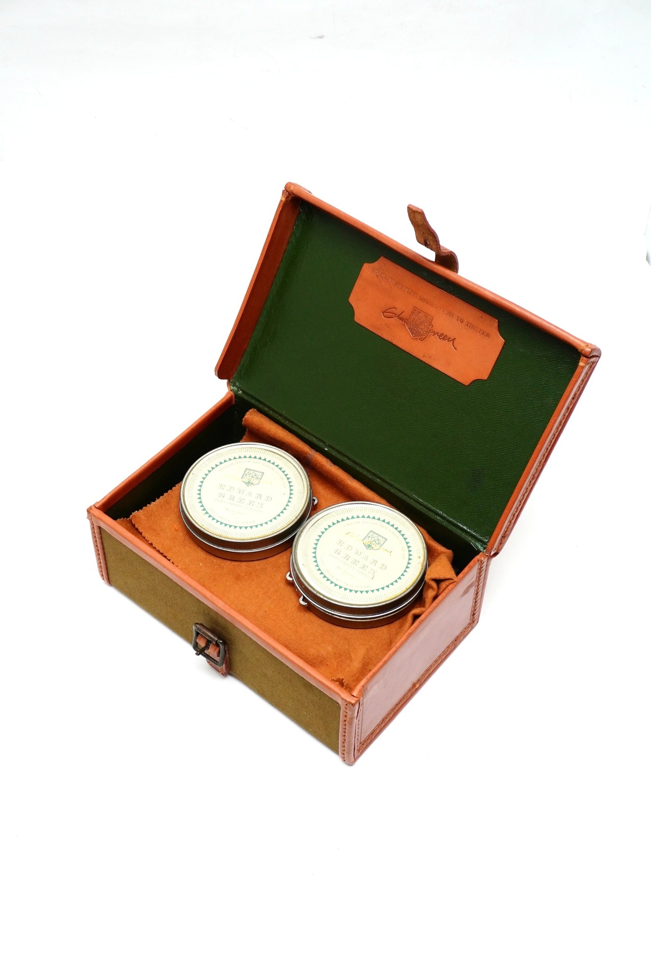 【EDWARD GREEN】1990's Shoe Care Box  Green×Brown