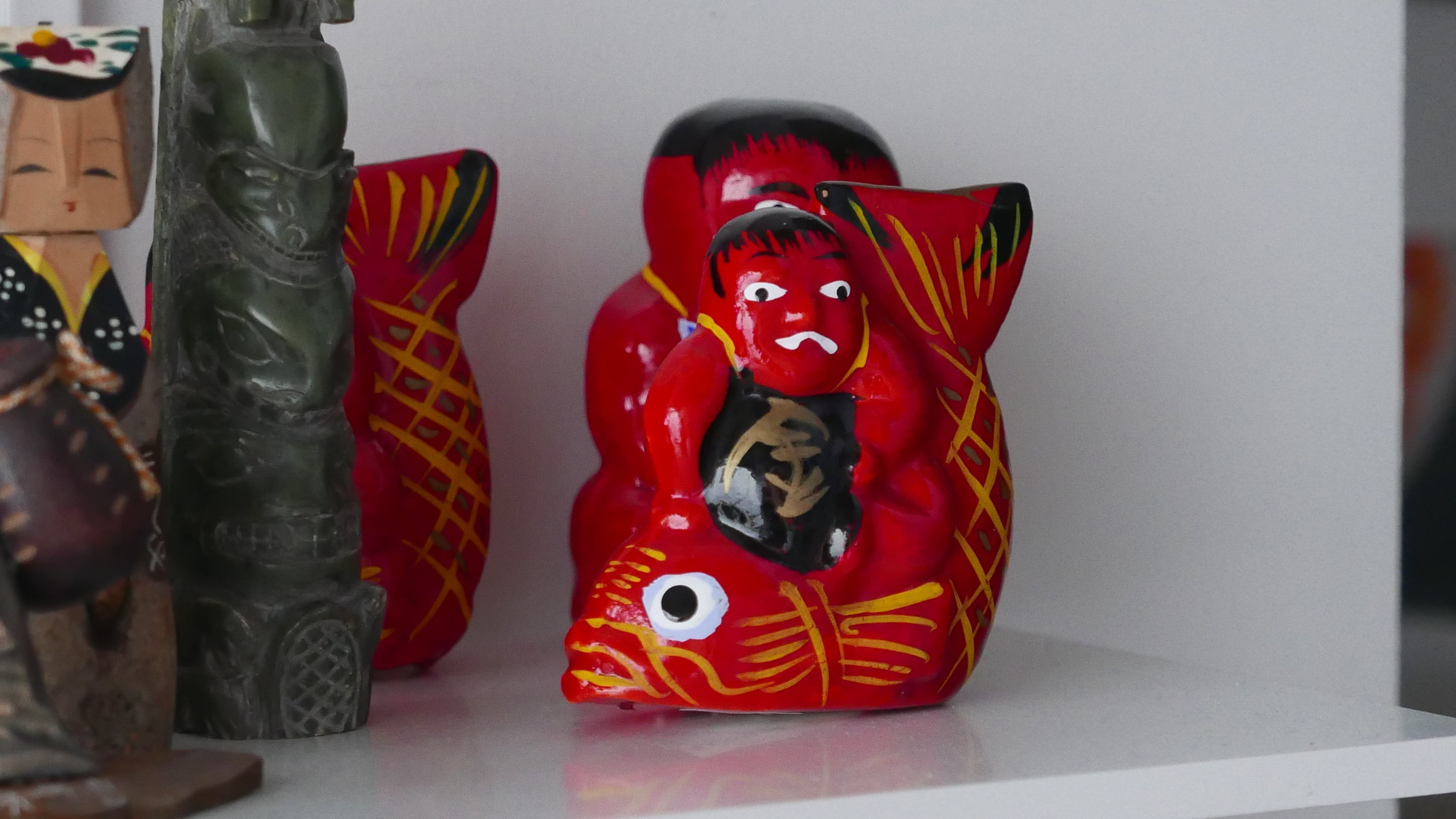 old japan 鴻巣の赤物 鯉と金太郎