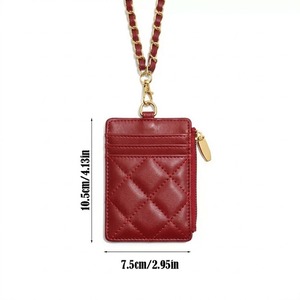 “予約商品”Red echo leather お財布機能付き ショルダー（斜めがけカードケース）