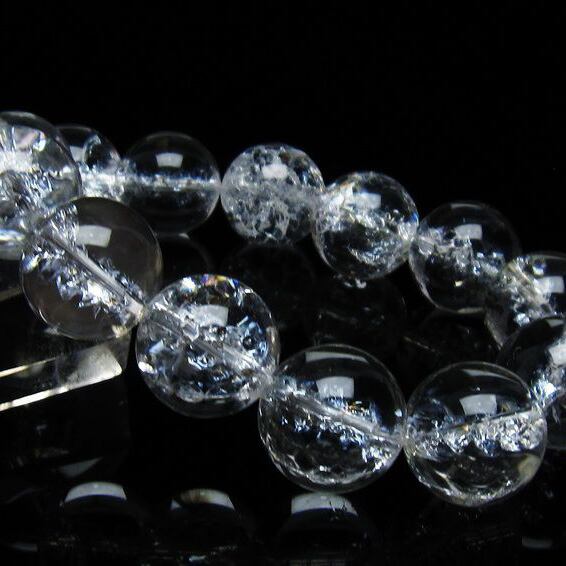 アイリスクォーツ 水晶 ブレスレット 18mm 一点物 おまかせ便 111-35496