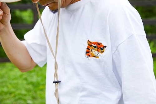 cancan Tiger 刺繍 T-shirt