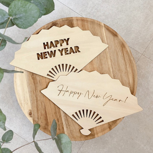 Folding fan new year plate -2type-
