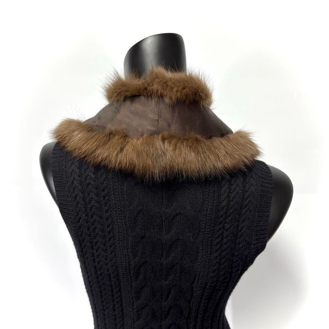 【黒貂】RUSSIAN SABLE ロシアンセーブル リアルファー ショール RUSSIAN SABLE】ロシアンセーブル 黒貂 リアルファーショール | KS JAPAN