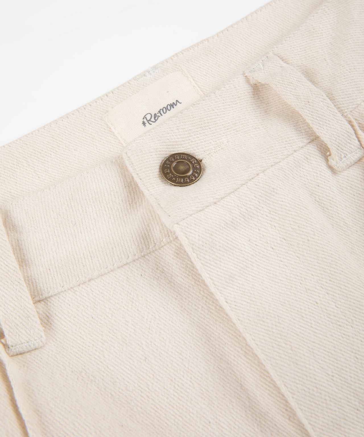 【#Re:room】COTTON TWILL HEM BUTTON TRACK PANTS［REP202］