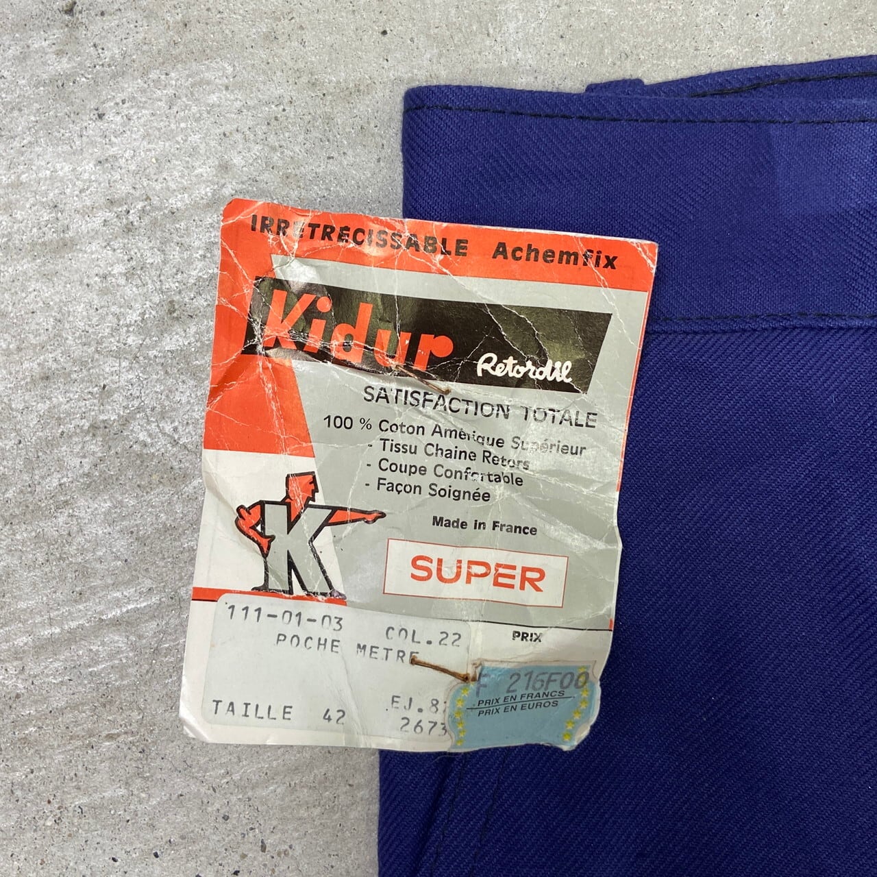 DEAD STOCK NOS 60年代〜70年代 Kidur フランス製 フレンチワーク