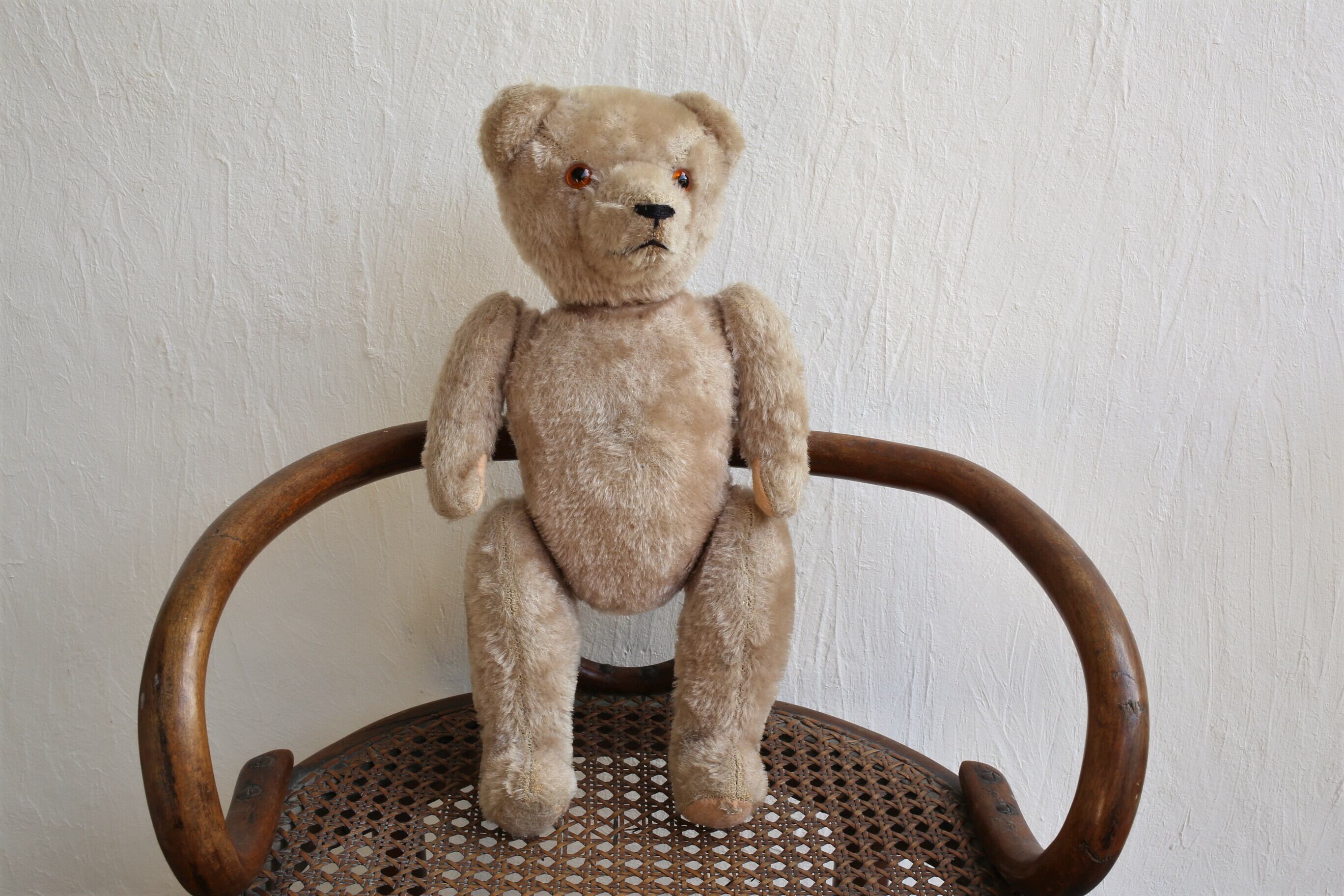 フランス アンティーク ヴィンテージ テディベア ライトブラウン N