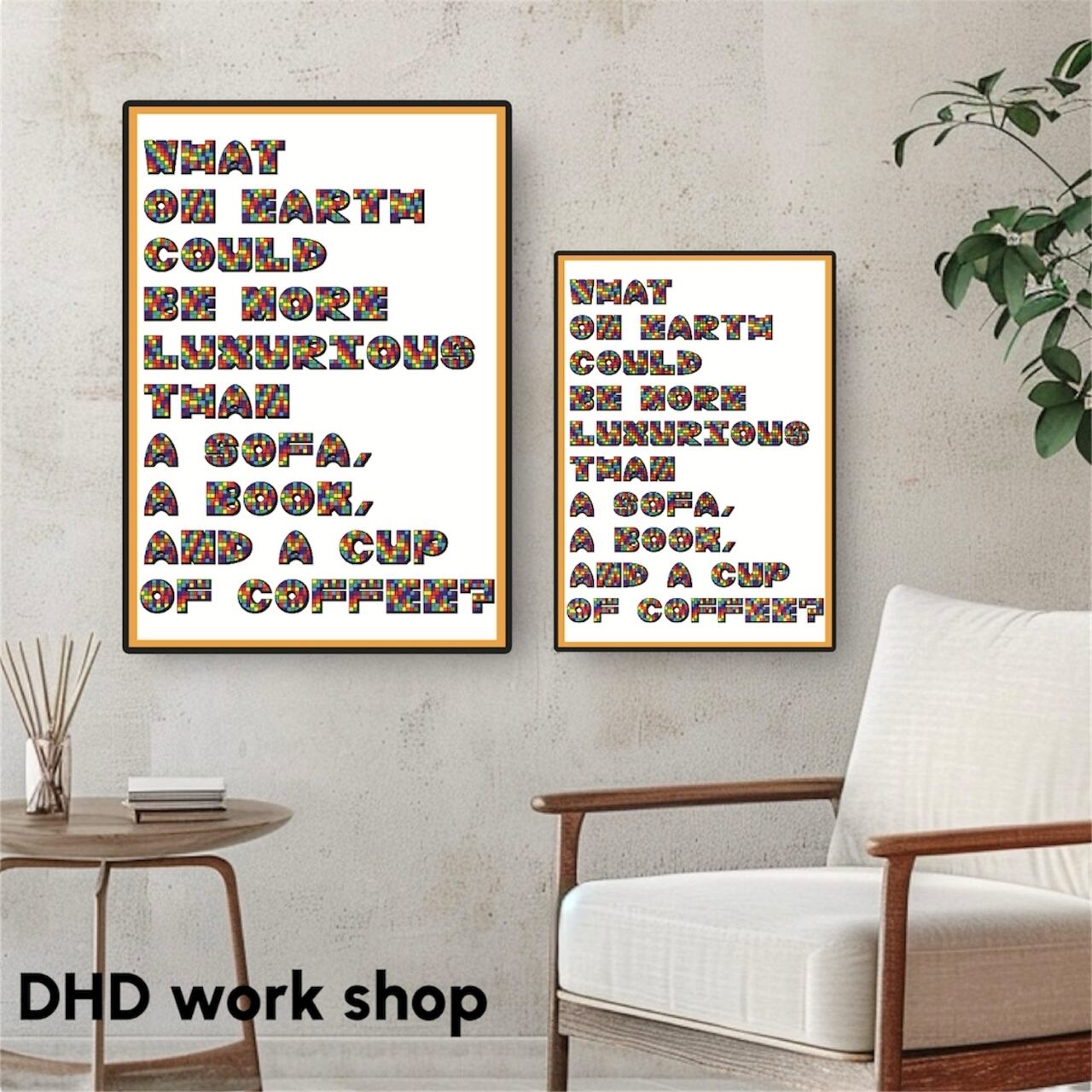 DHD(M)040【フレーム付きインテリアポスターA2　サンドウィッチもほしい】