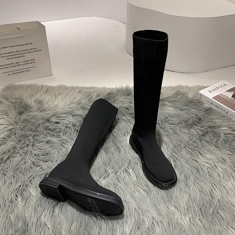 ロングブーツレッドカジュアル 靴 シューズ フェイクシューズ43017217356