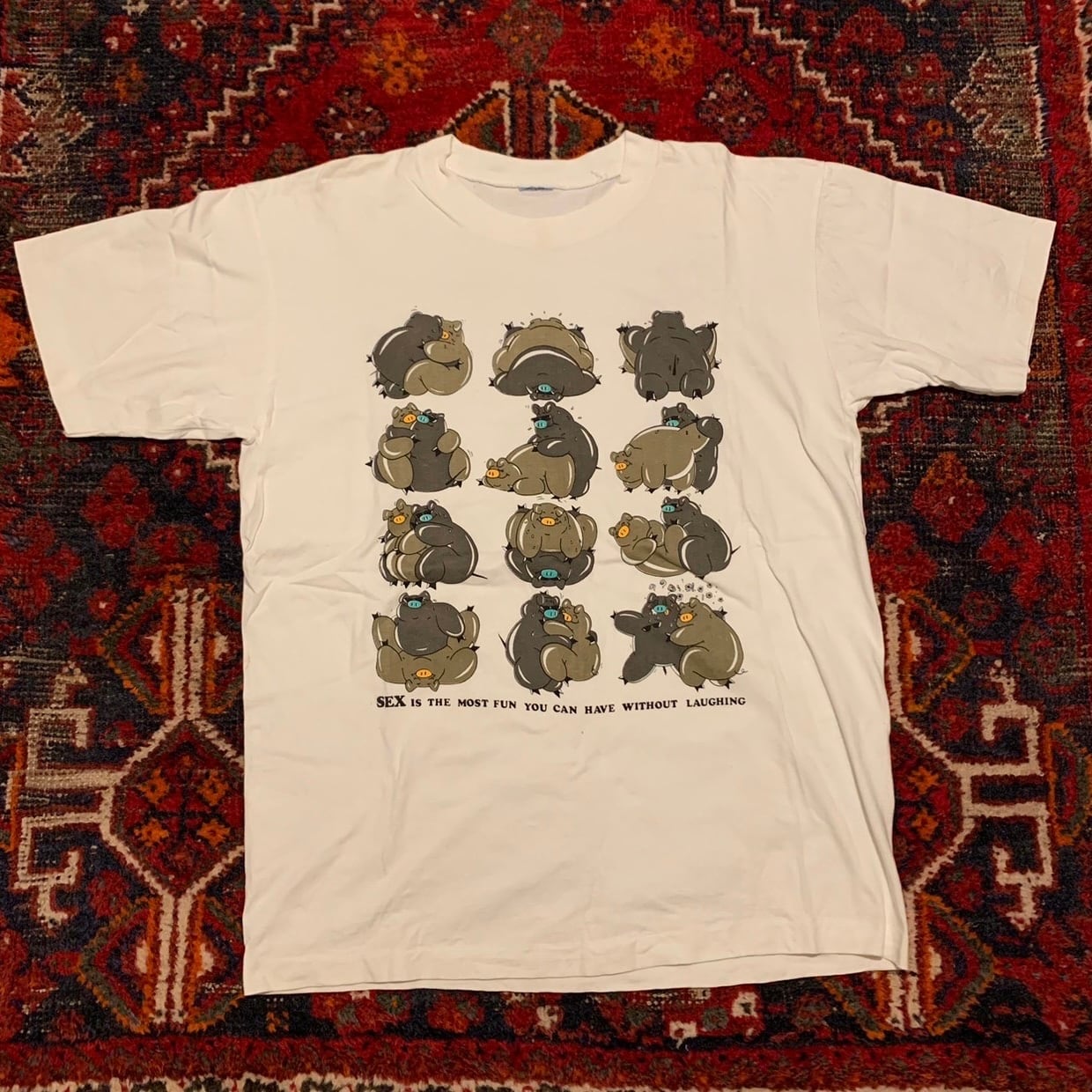 90s VINTAGE エロT SEX ブタ Tシャツ 半袖 セックス 豚 アニマル 90s VINTAGE エロT SEX ブタ Tシャツ 半袖 セックス 豚 アニマル