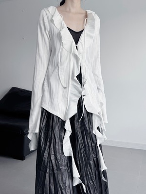 Art Fairy bell sleeve irregular shirt jacket [T2538]