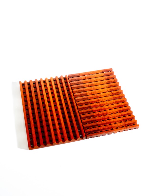 Wooden lattice-style object, drip tray, or wall art piece