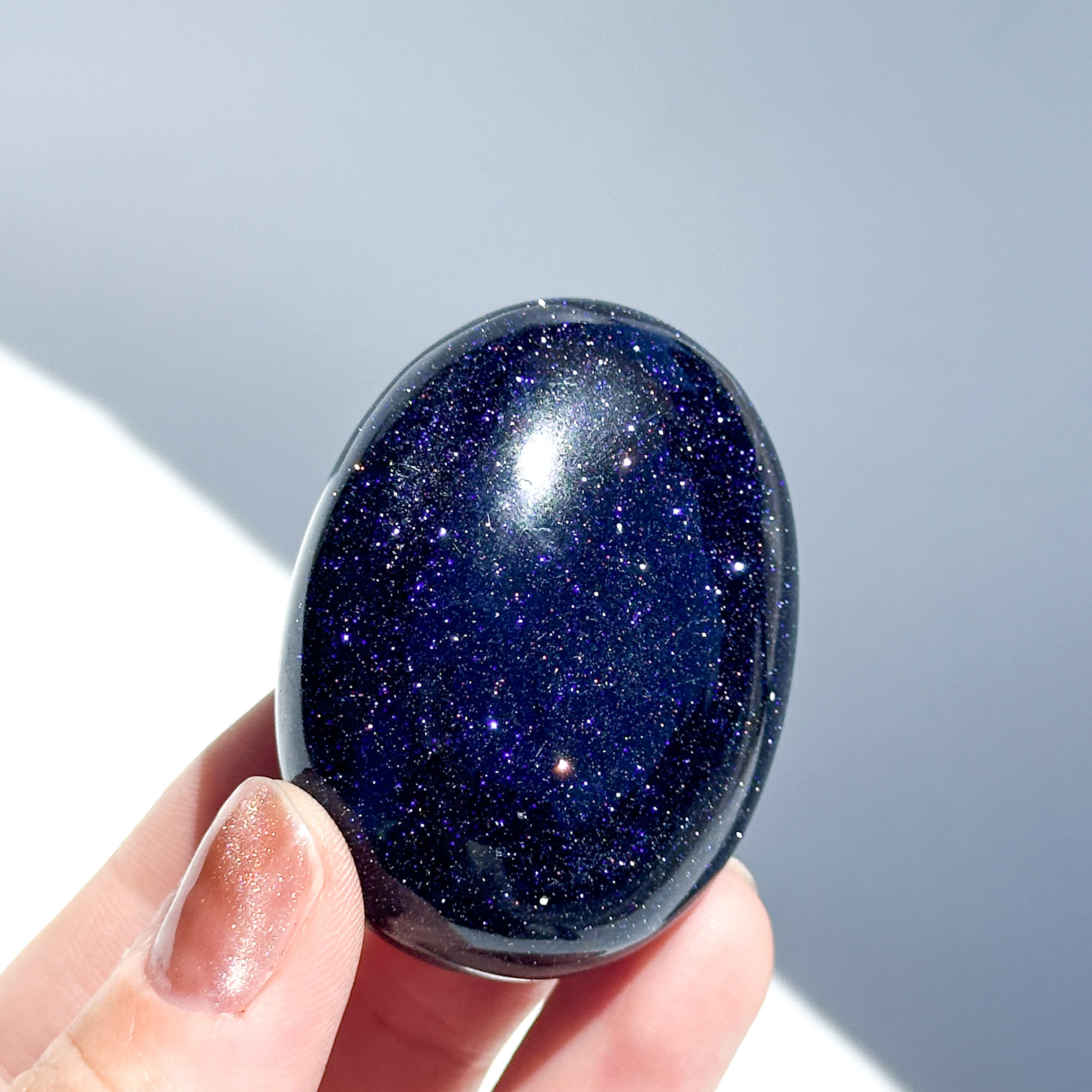 ブルーゴールドストーン パーム02◇ Blue Gold Stone ◇ 鉱物