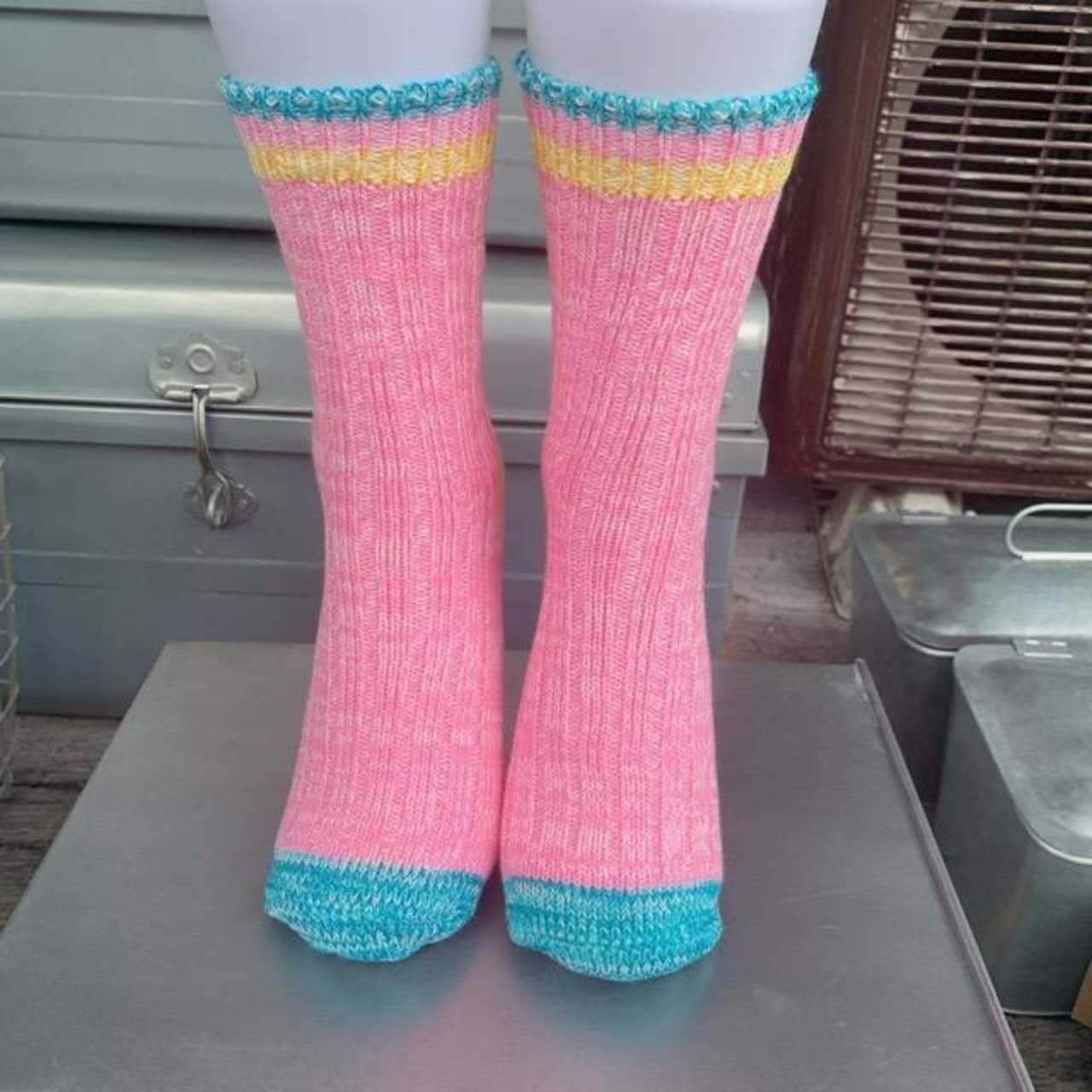 TOPANGA SOCKS　Lady's　スマイルソックス　ピンク