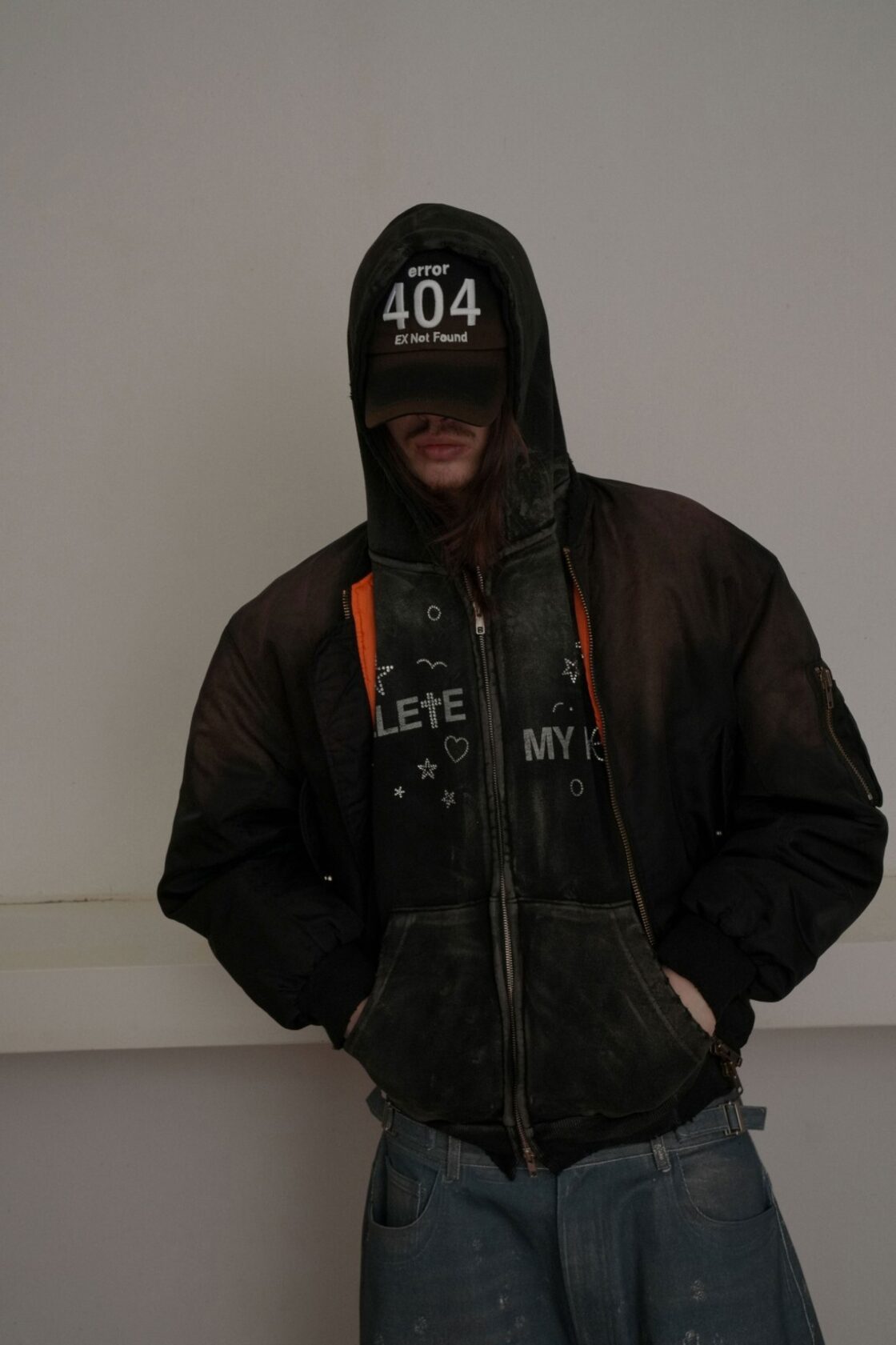 ☆BOYNEXTDOOR イハン 着用！！【GRAILZ】DIRTY WASHED BOMBER JACKET 