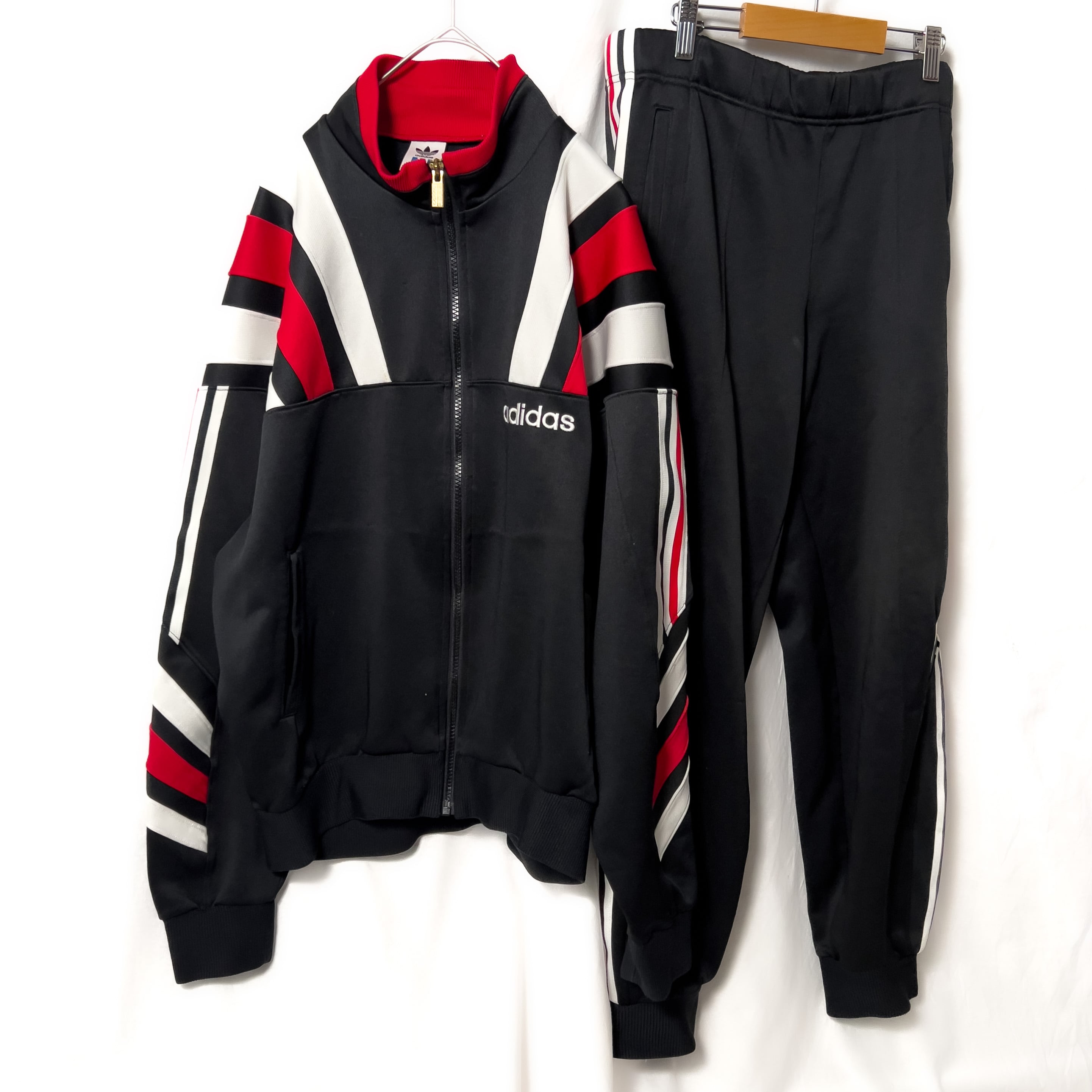 90s 00s adidas アディダス ナイロン セットアップ 赤 XL