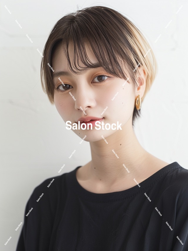 【レディース】ダブルカラーショートボブ