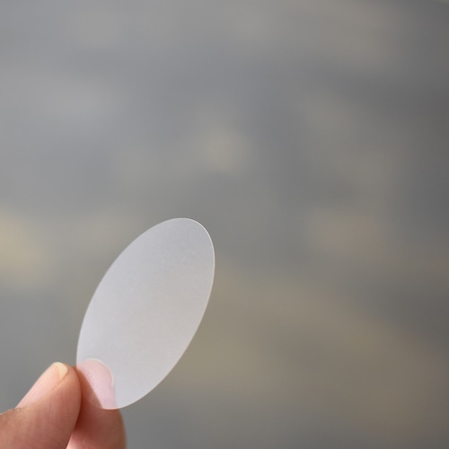 【まとめ買い】透明 封緘シール 500枚入 楕円形 大 40×25mm