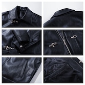 VINTAGE ストリート ファイヤーマン PUレザージャケット T2337