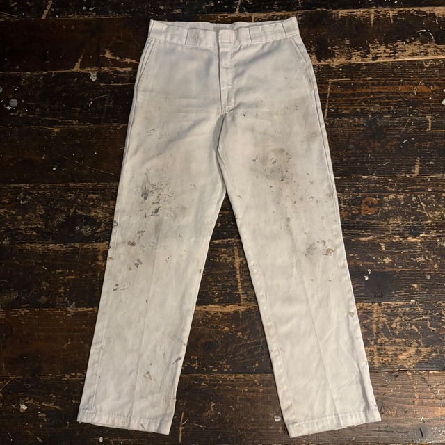 90s ディッキーズ　ホワイトチノ　ペンキ飛び襤褸